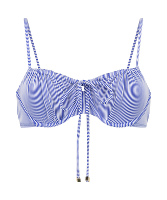 Ikke-formstøbt bikinitop med bøjle Rib Fiji, blå