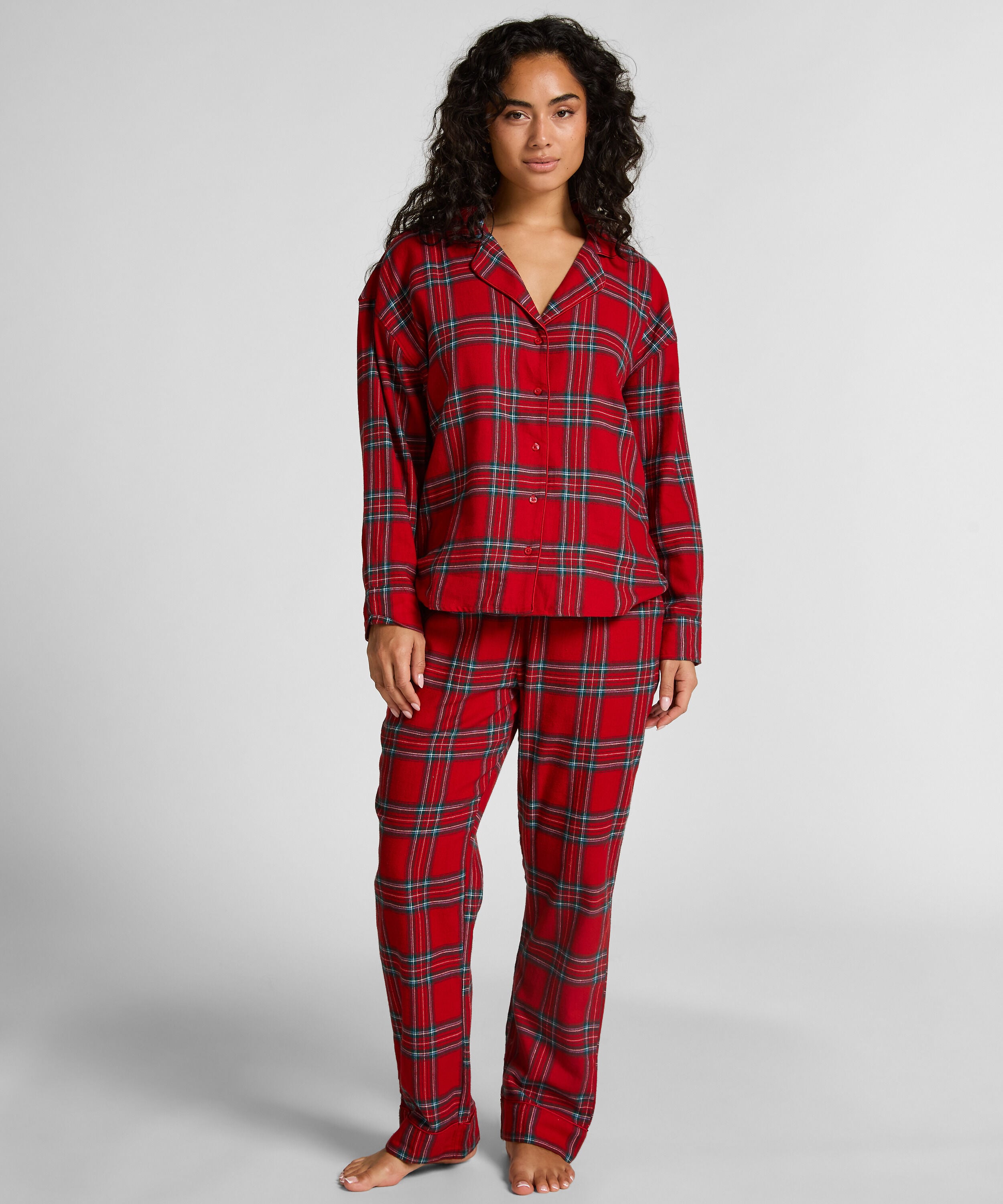 Pyjamastop af flonel