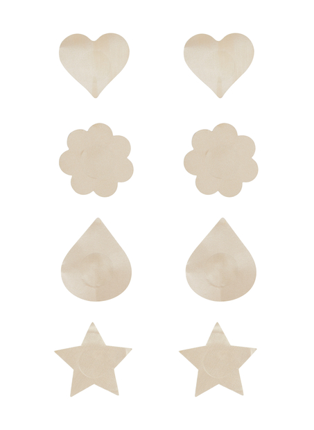 4-pak Brystvorteskjulere, Beige