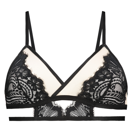 Bella trekant-bralette, Sort