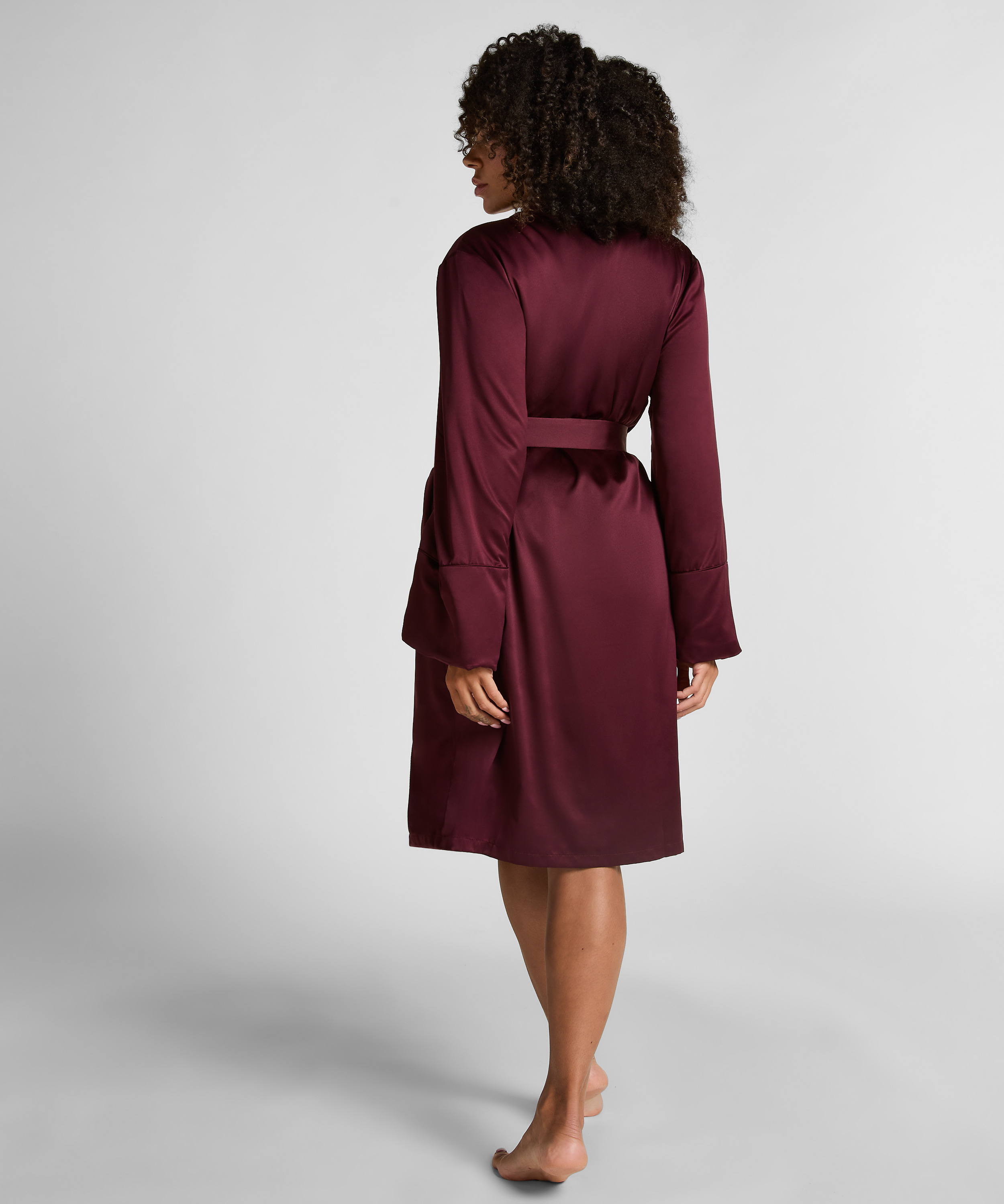 Badekåbe Satin Fleece, Rød, main