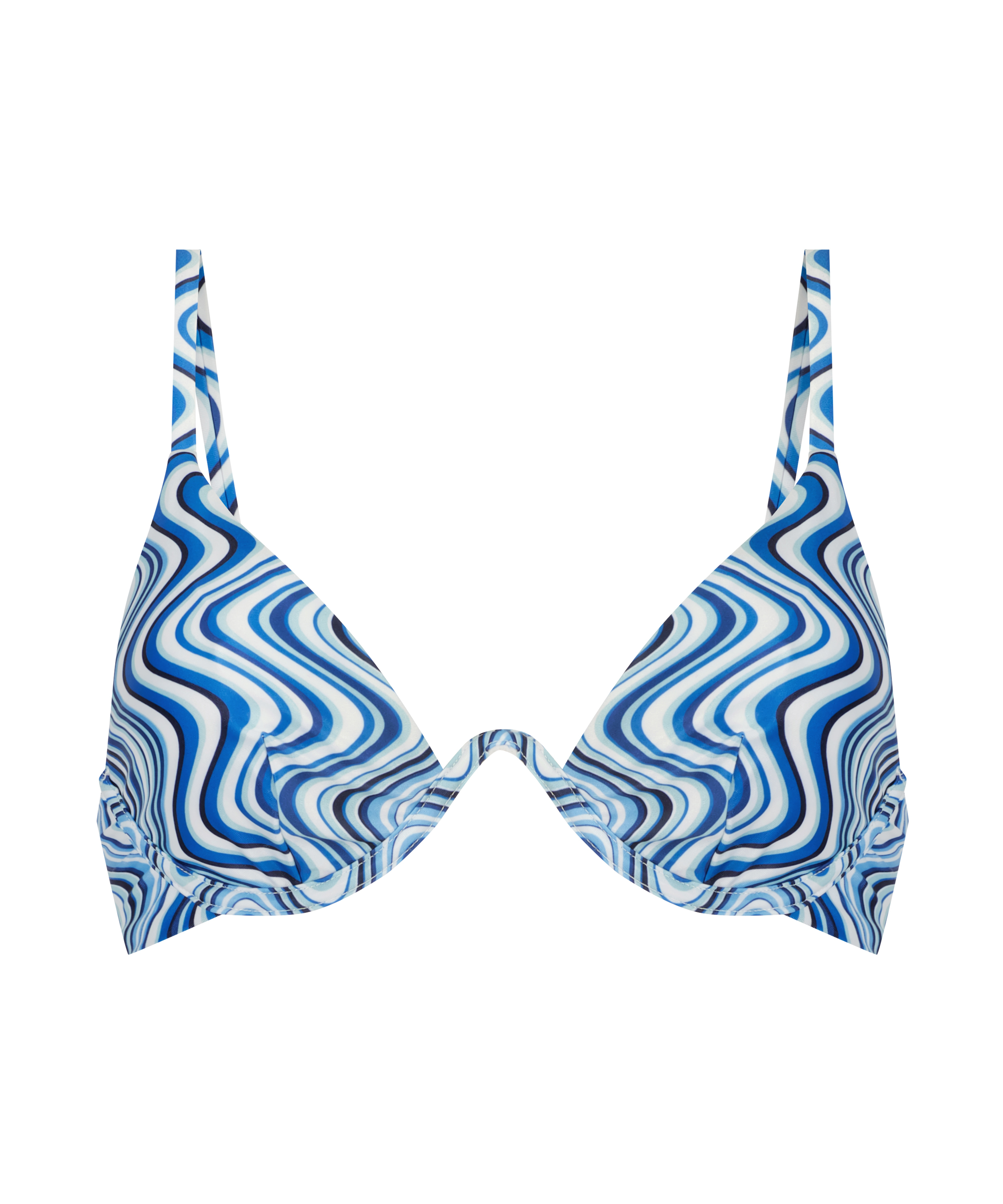 Ikke-formstøbt bikinitop med bøjle Hvar, blå, main