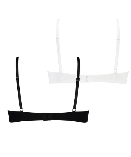 2-styks-pakke formst&oslash;bt b&oslash;jle-bh, Sort