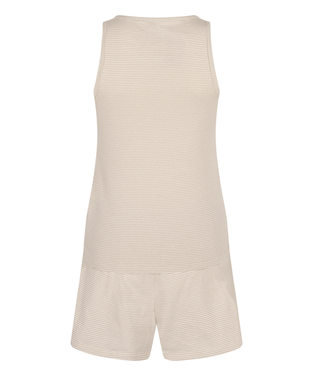 Pyjamasæt Singlet Jersey, Beige