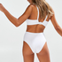 Duran bikini crop top, Hvid