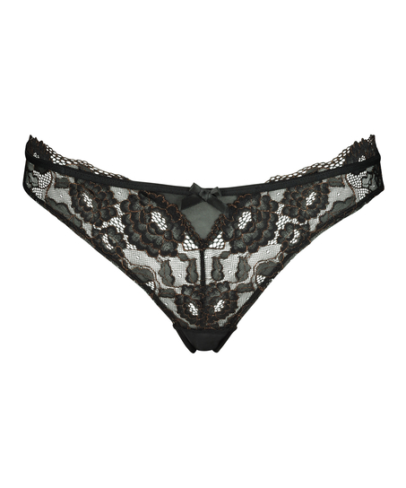 Brasiliansk trusse med h&oslash;j udsk&aelig;ring Chloe, sort