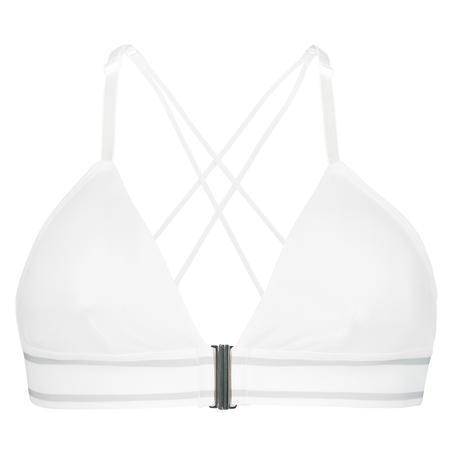 Formst&oslash;bt triangle bralette Casey bomuld, Hvid