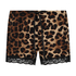 Velour shorts Leopard, sort