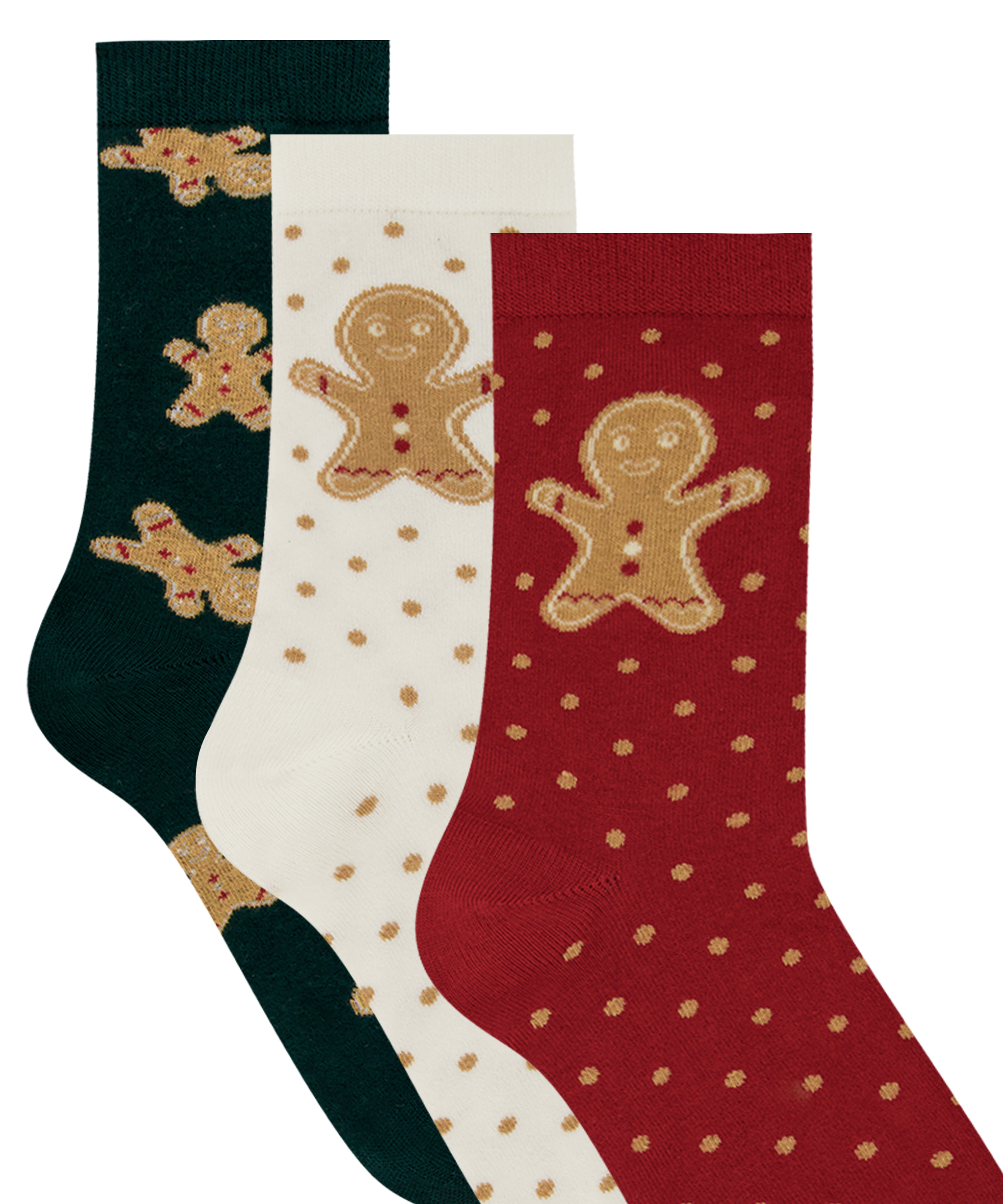 3 par Strømper Giftpack, Grøn, main