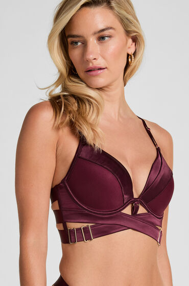 Hunkemöller Formstøbt longline push-up-bøjle-bh Colette lilla