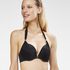 Boho Chic formstøbt pushup-bikinitop, Sort