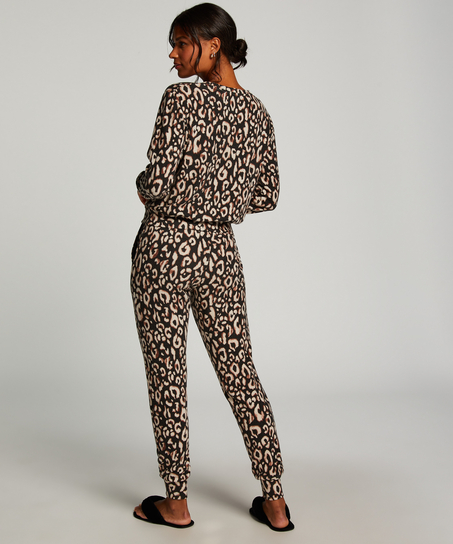 Pyjamastop Jersey, Sort