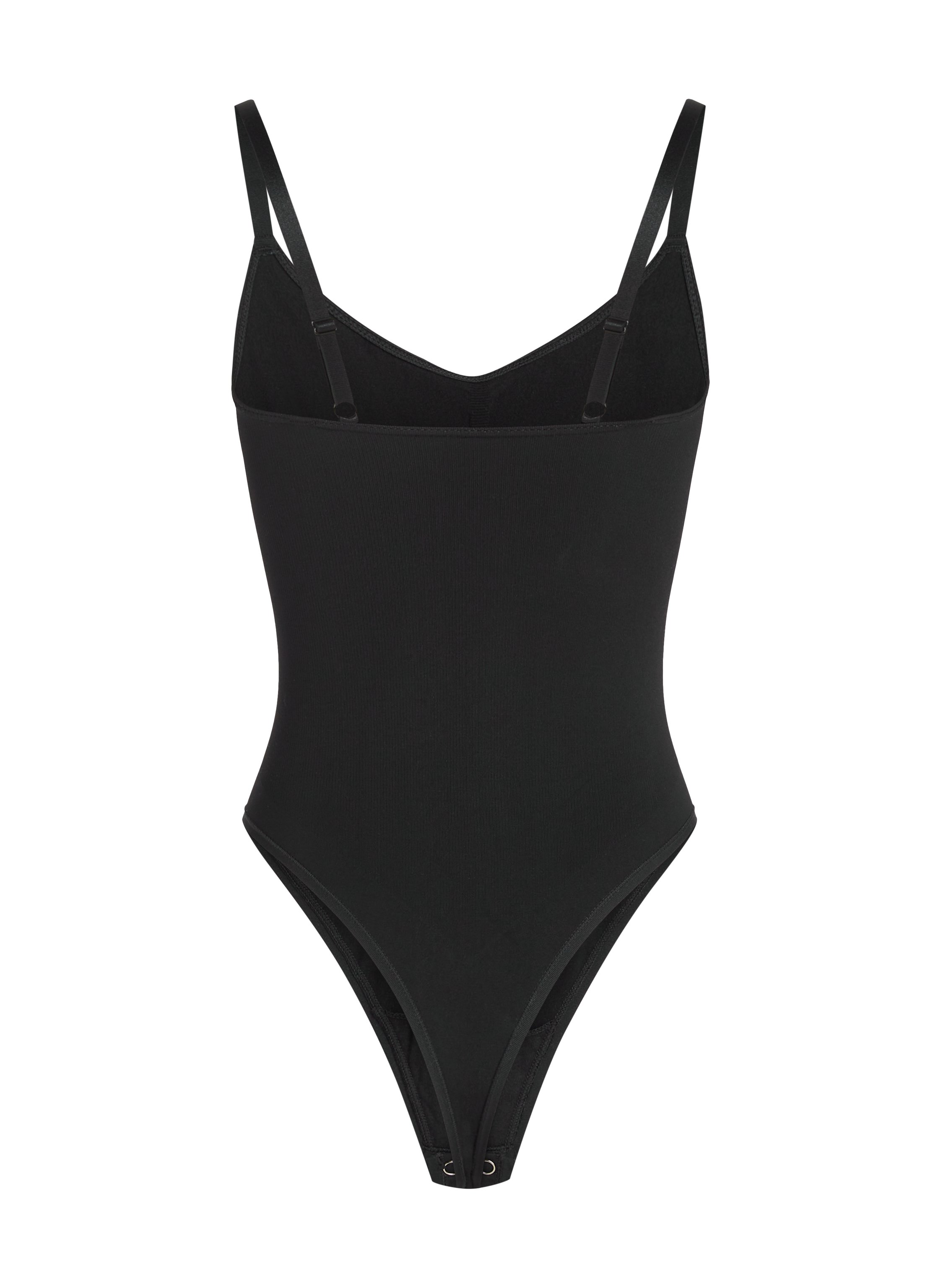 Sømløs Forstærkende High Leg Body, Sort, main