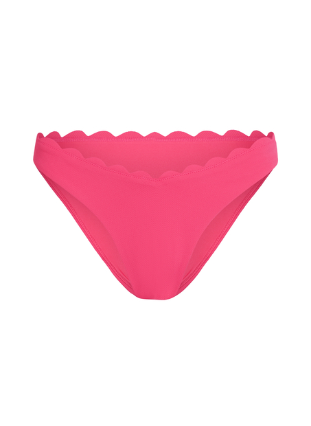 Højskåret Bikinitrusse Scallop, pink