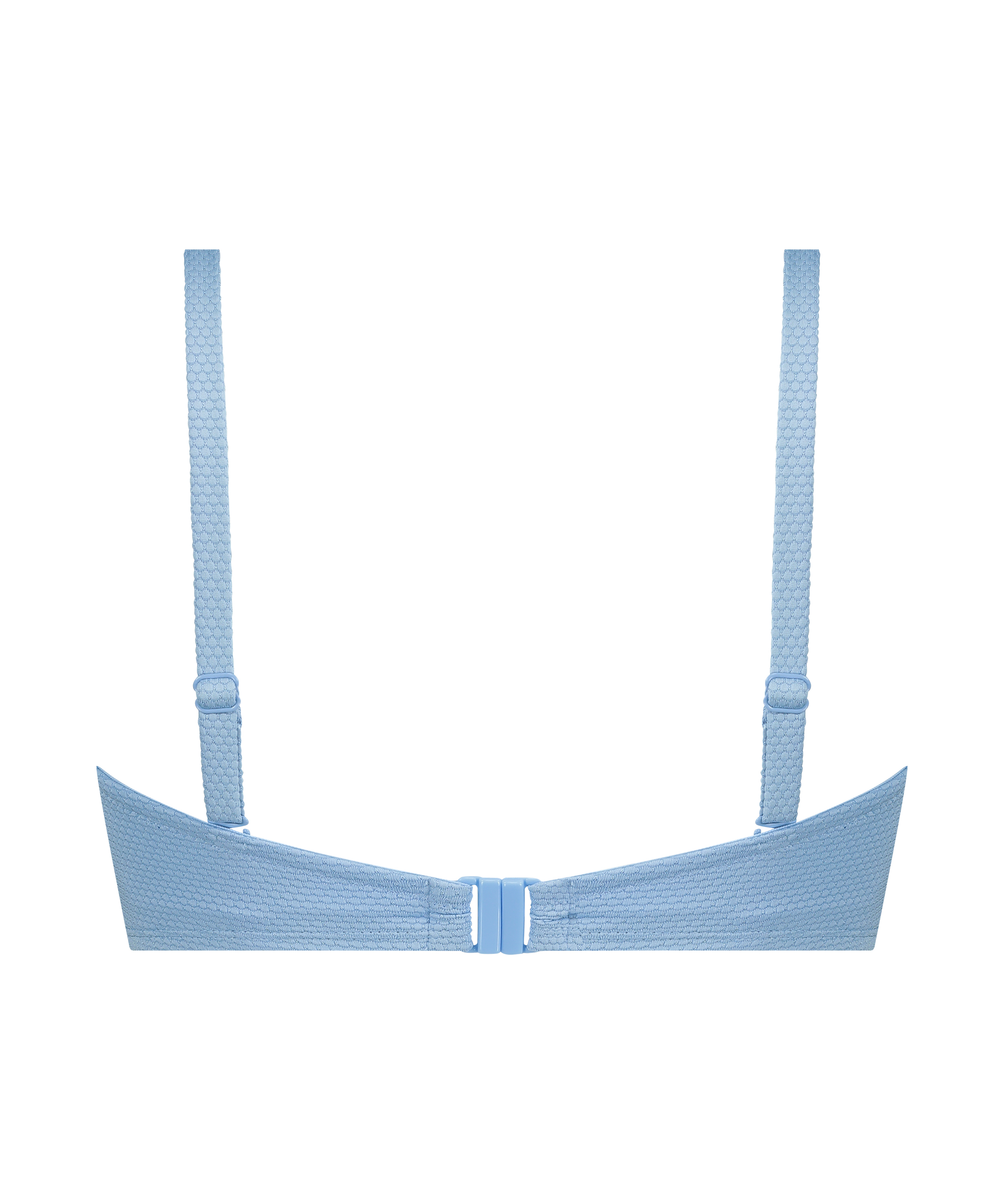 Formstøbt push-up bøjle-bikinitop Scallop Størrelse A - E, Blå, main