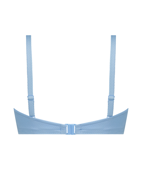 Formstøbt push-up bøjle-bikinitop Scallop Størrelse A - E, Blå