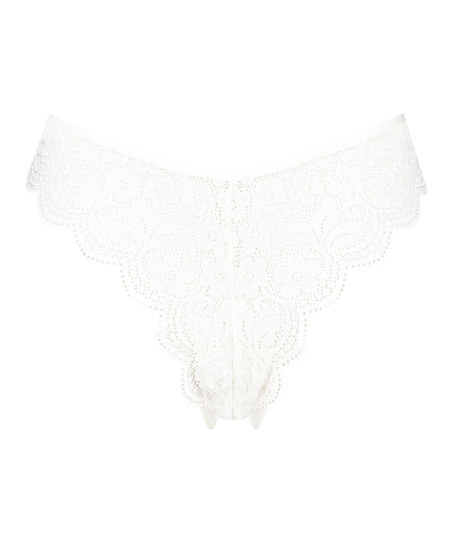 High leg brasiliansk trusse, hvid