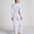 Pointelle Pyjamasoverdel, Grå