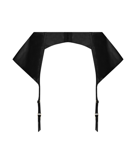 Private hofteholder læder-look, Sort