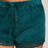 Shorts velour Lace, Blå