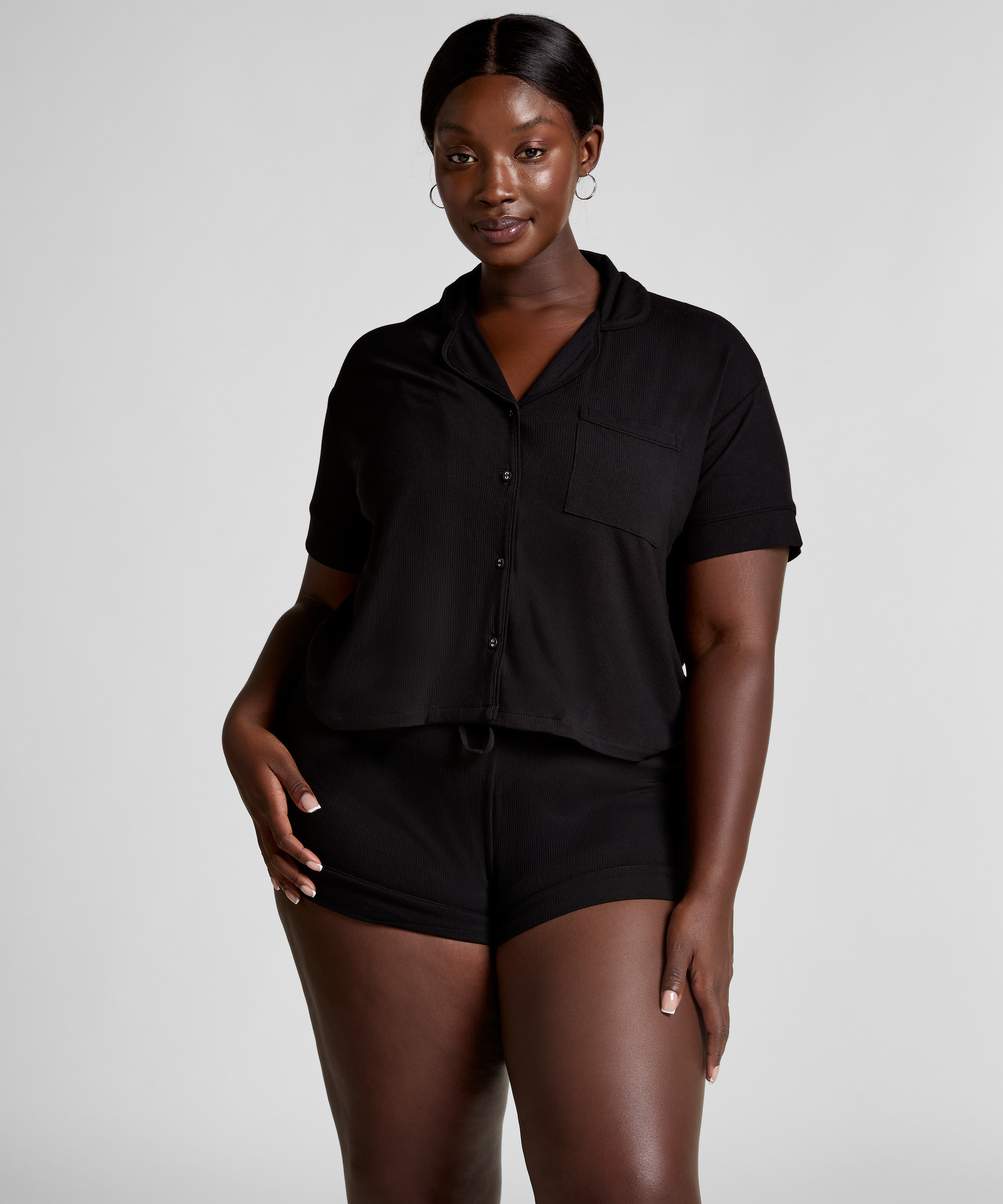 Short Jersey Rib Essential, sort, main