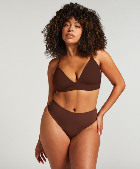 Smooth Triangle Bralette, Brun