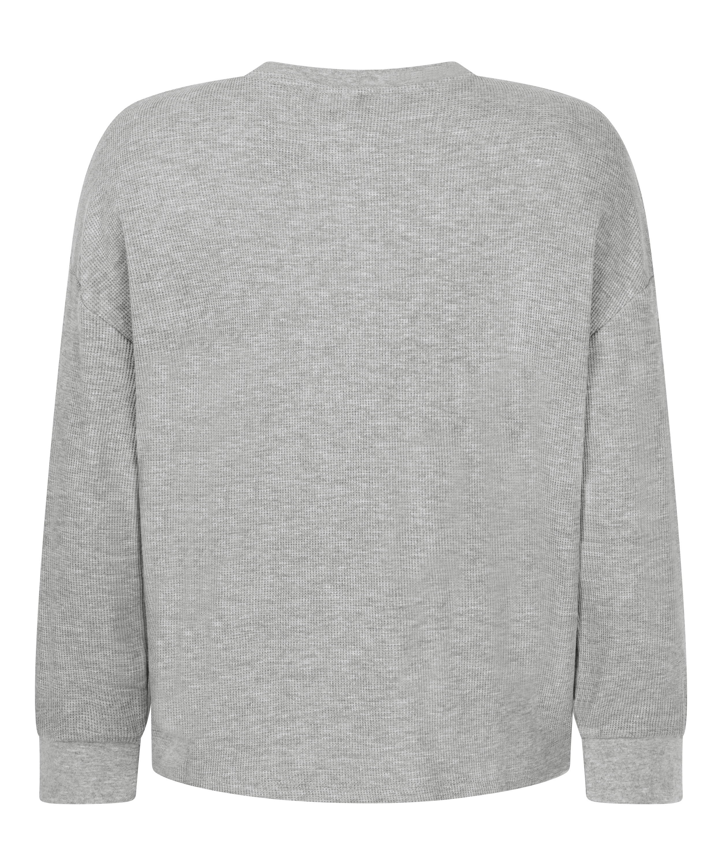 Waffle Henley top, Gr&aring;, main