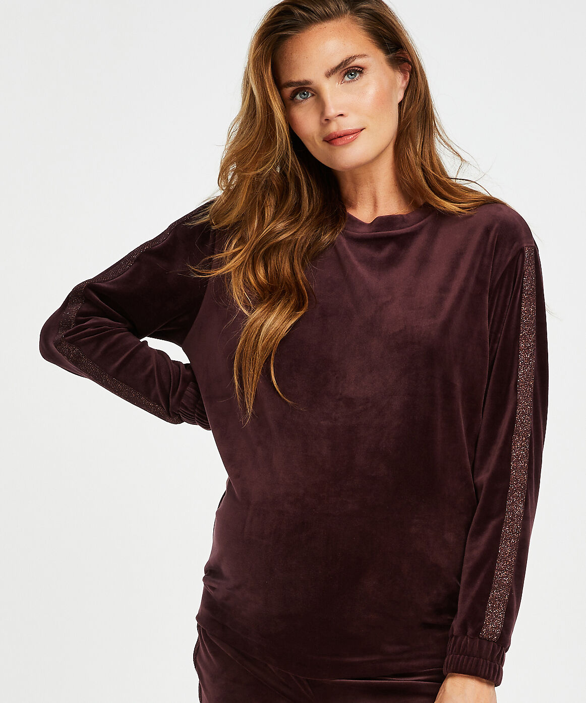 Graviditetstop Velour Shimmer, Lilla