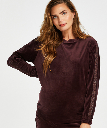 Graviditetstop Velour Shimmer, Lilla