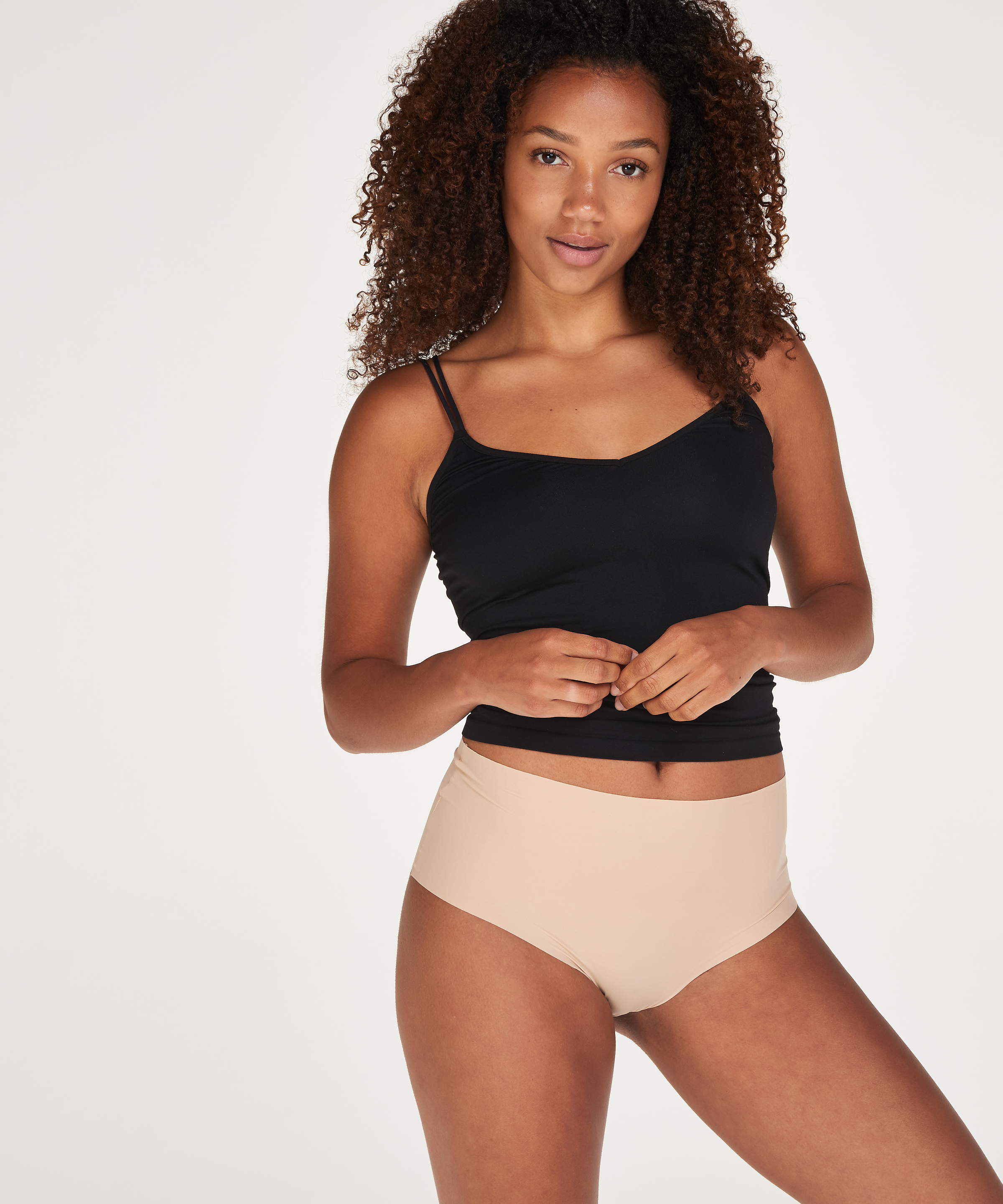 Invisible High Waist brasiliansk trusse, Beige, main
