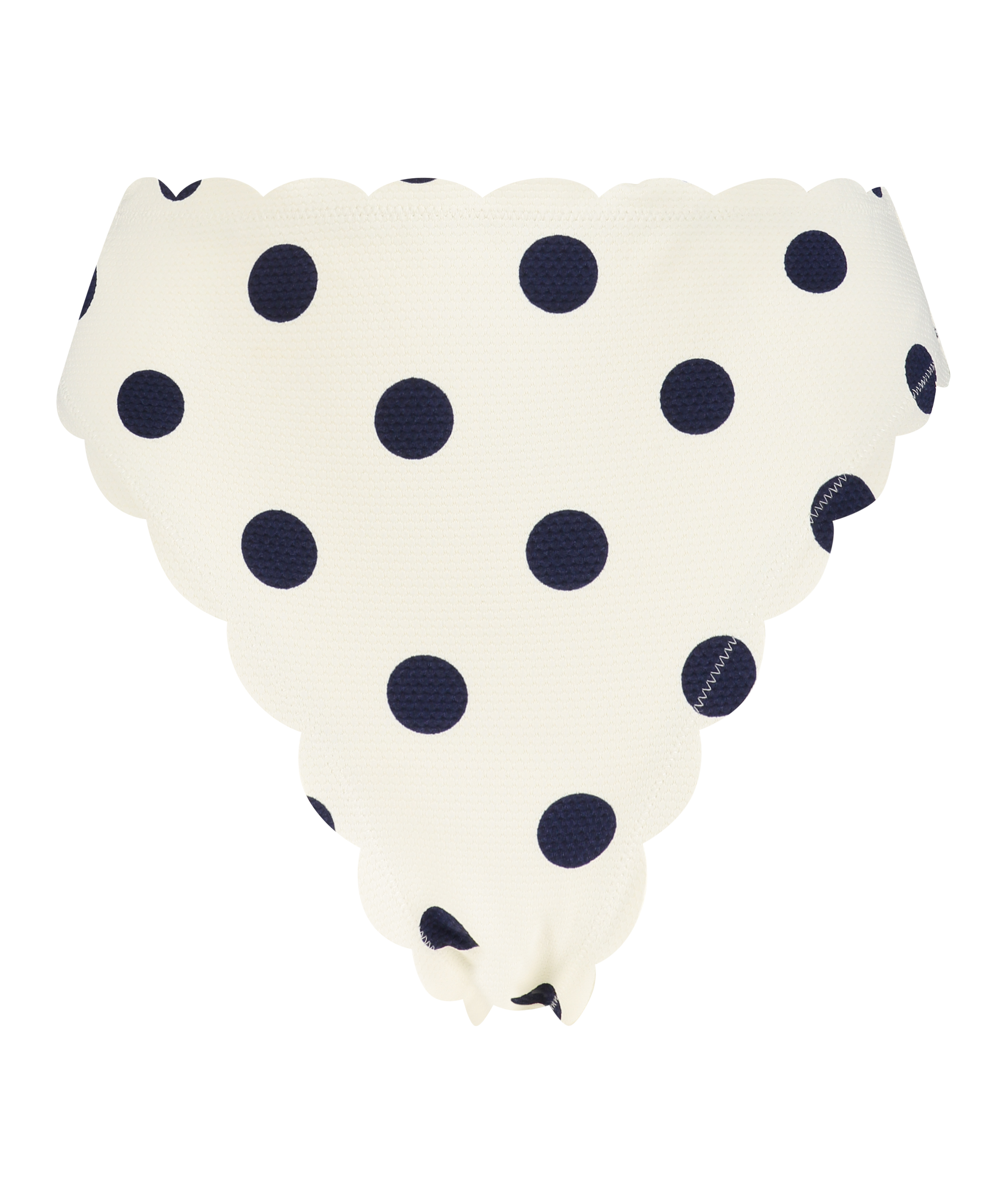 Scallop bikiniunderdel med h&oslash;je ben, hvid, main