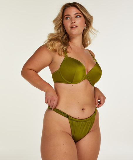 Formstøbt push-up bikinitop med bøjle Palm, grøn