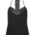 Cami-top Satin, Sort
