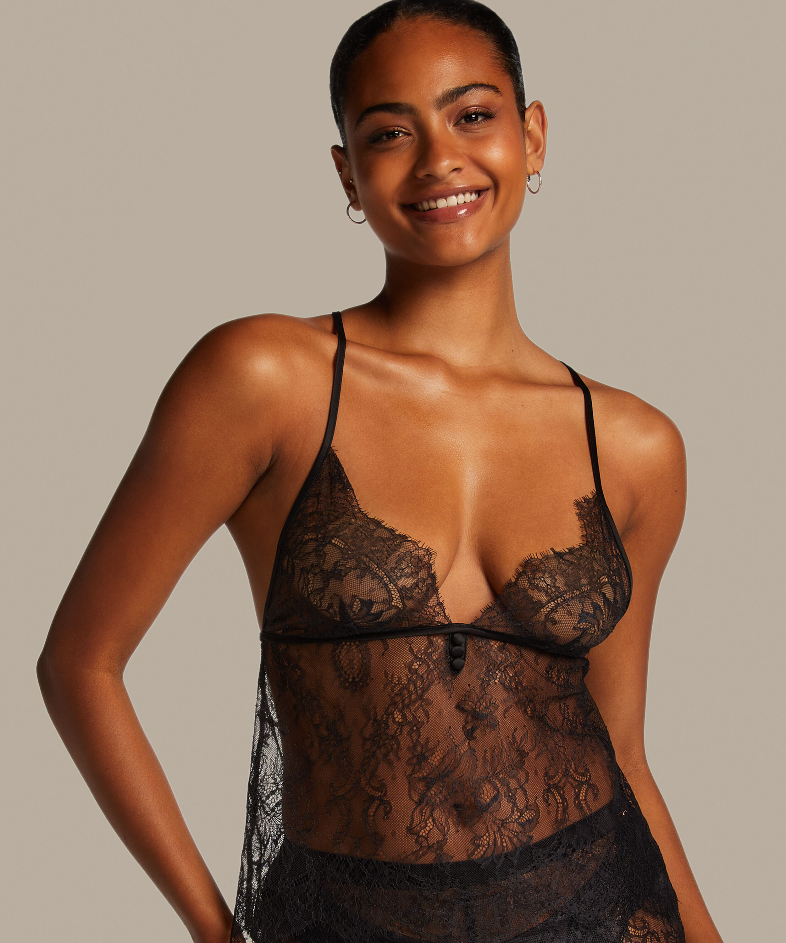 Cami Lace Delphine, Sort