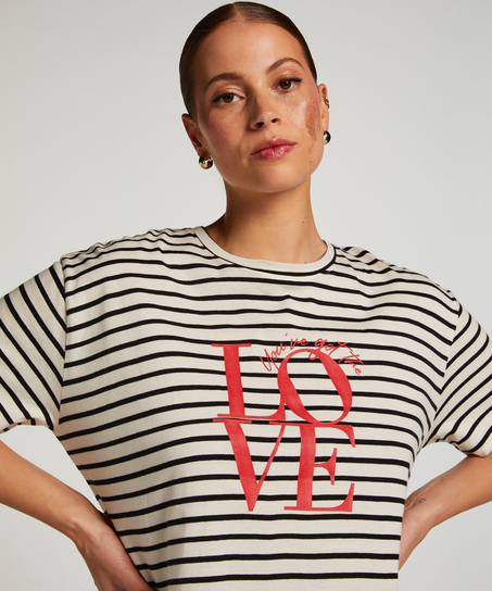 Natskjorte rund hals, Sort