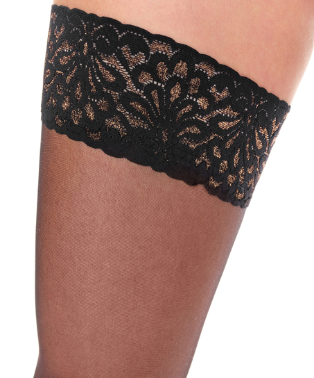 Selvsiddende strømper 30-denier Lexi, Brun