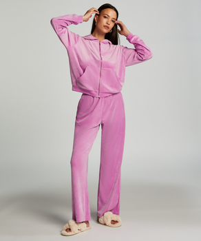 Tall Pyjamasbukser velour, pink