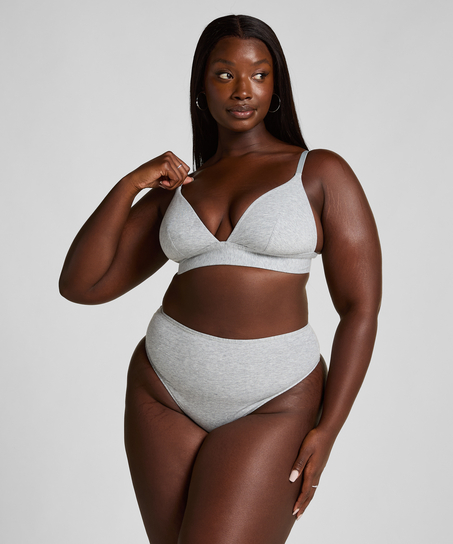 Bralette i bomuld, Gr&aring;