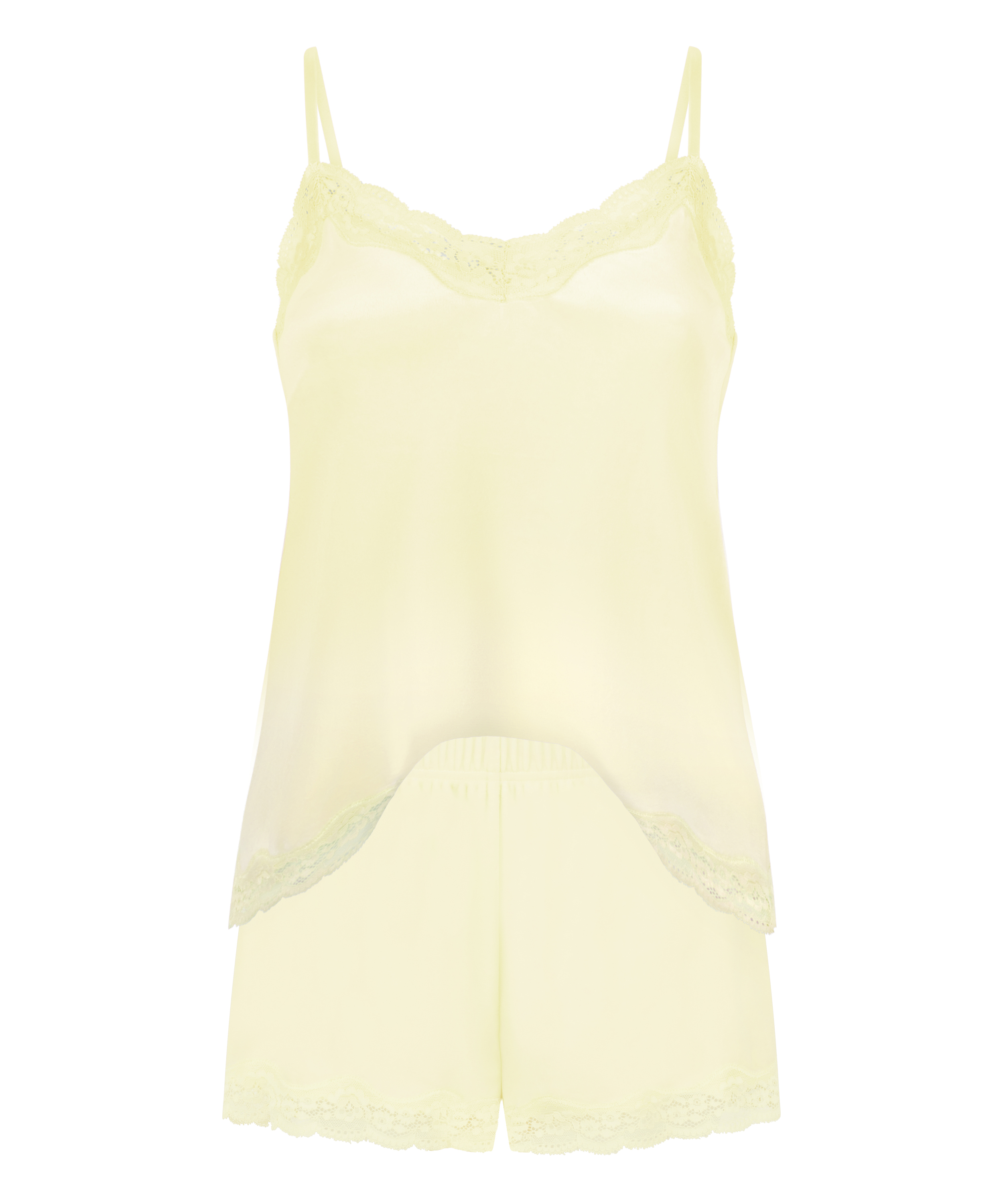 Pyjamass&aelig;t i velour, Gul, main