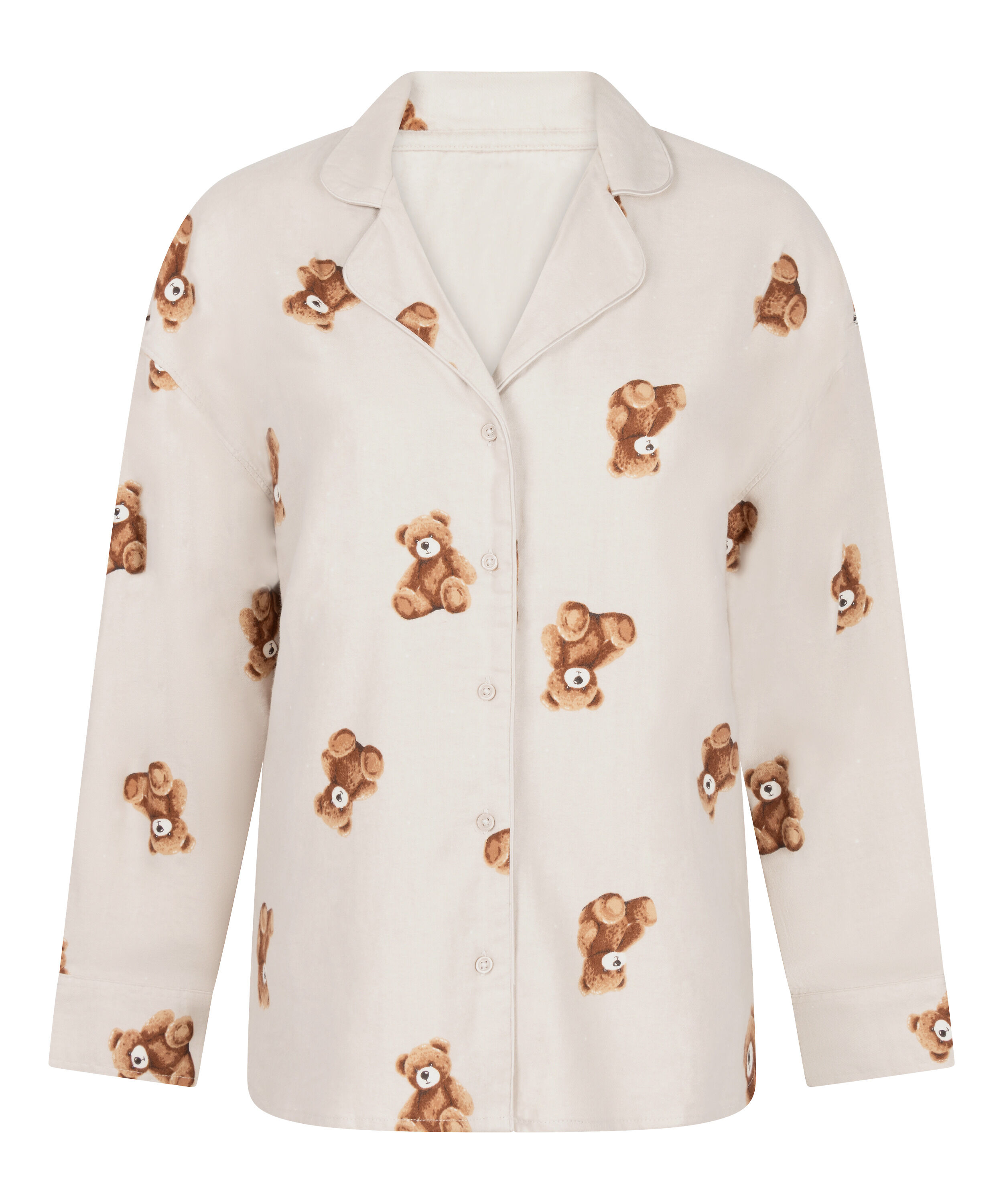 Jakke Flannel Twill Bear, Beige