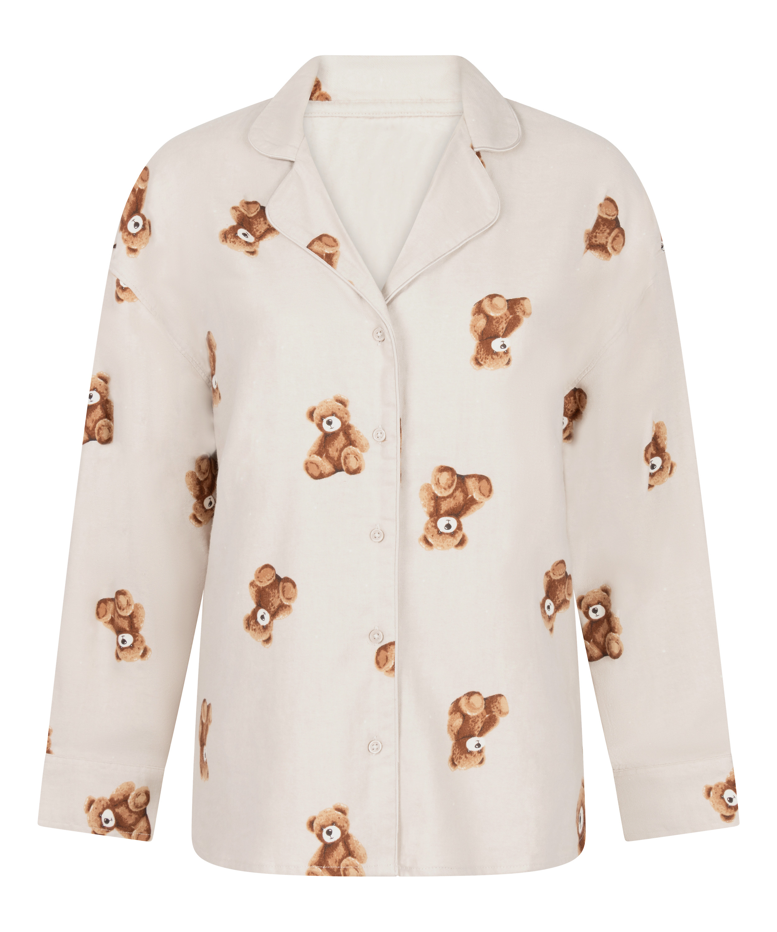Jakke Flannel Twill Bear, Beige, main