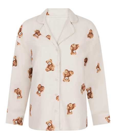 Jakke Flannel Twill Bear, Beige