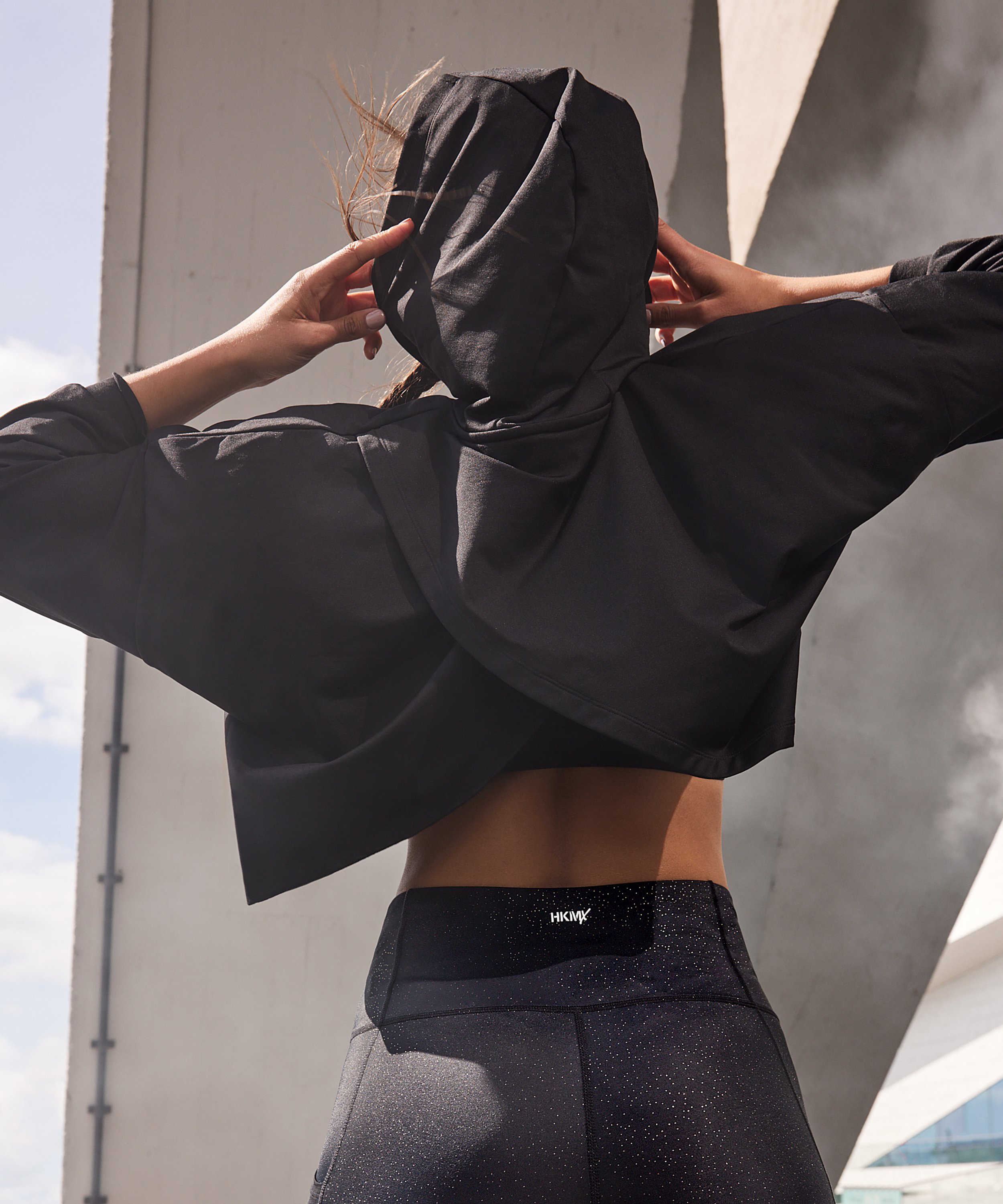 HKMX-hættetrøje Flow, Sort, main