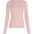 super soft bådhals bluse med cashmere, Lyserød