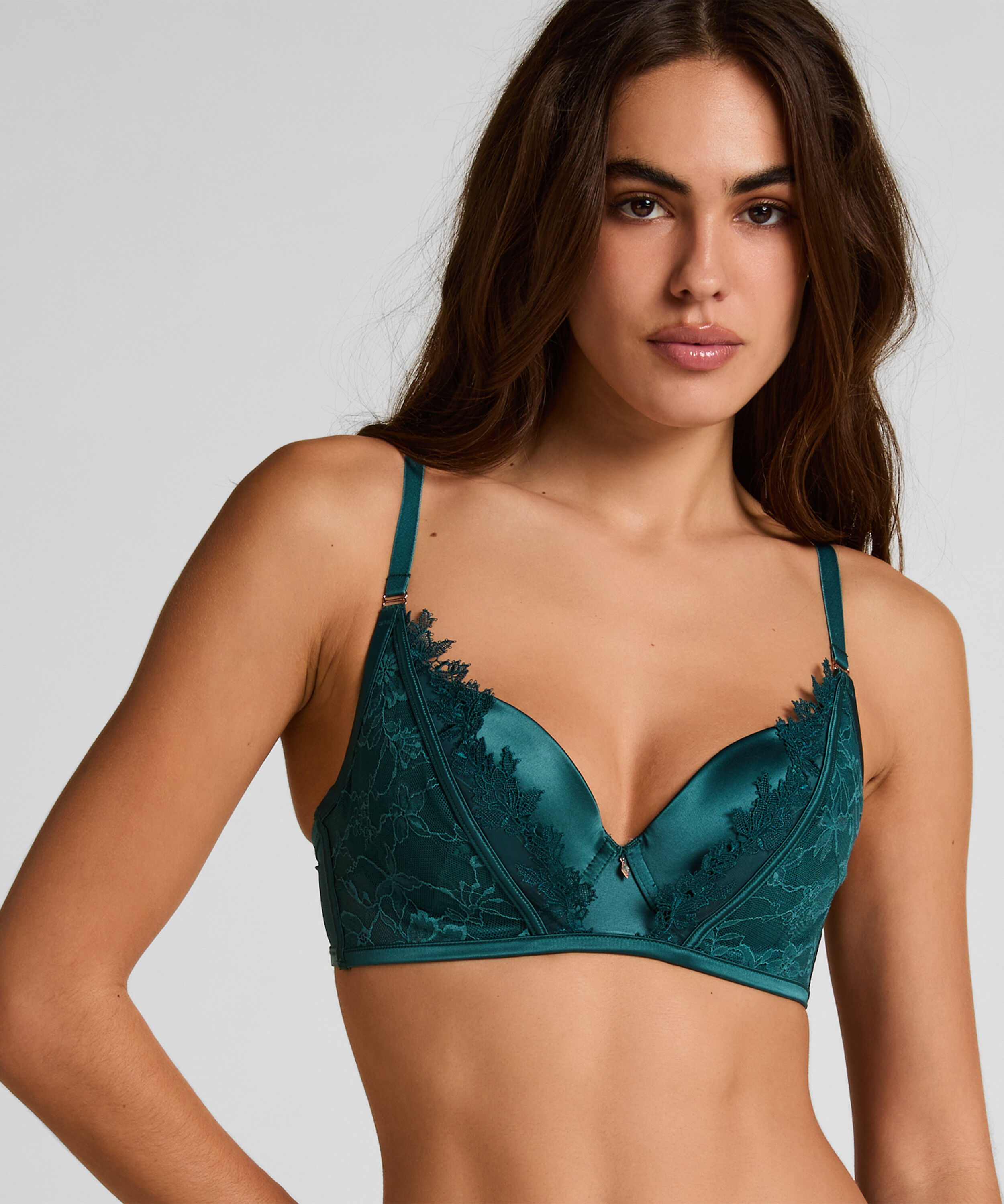 Julia formstøbt longline-bøjle-bh, Grøn
