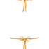 Trekantsbikinitop Scallop Lurex, Orange