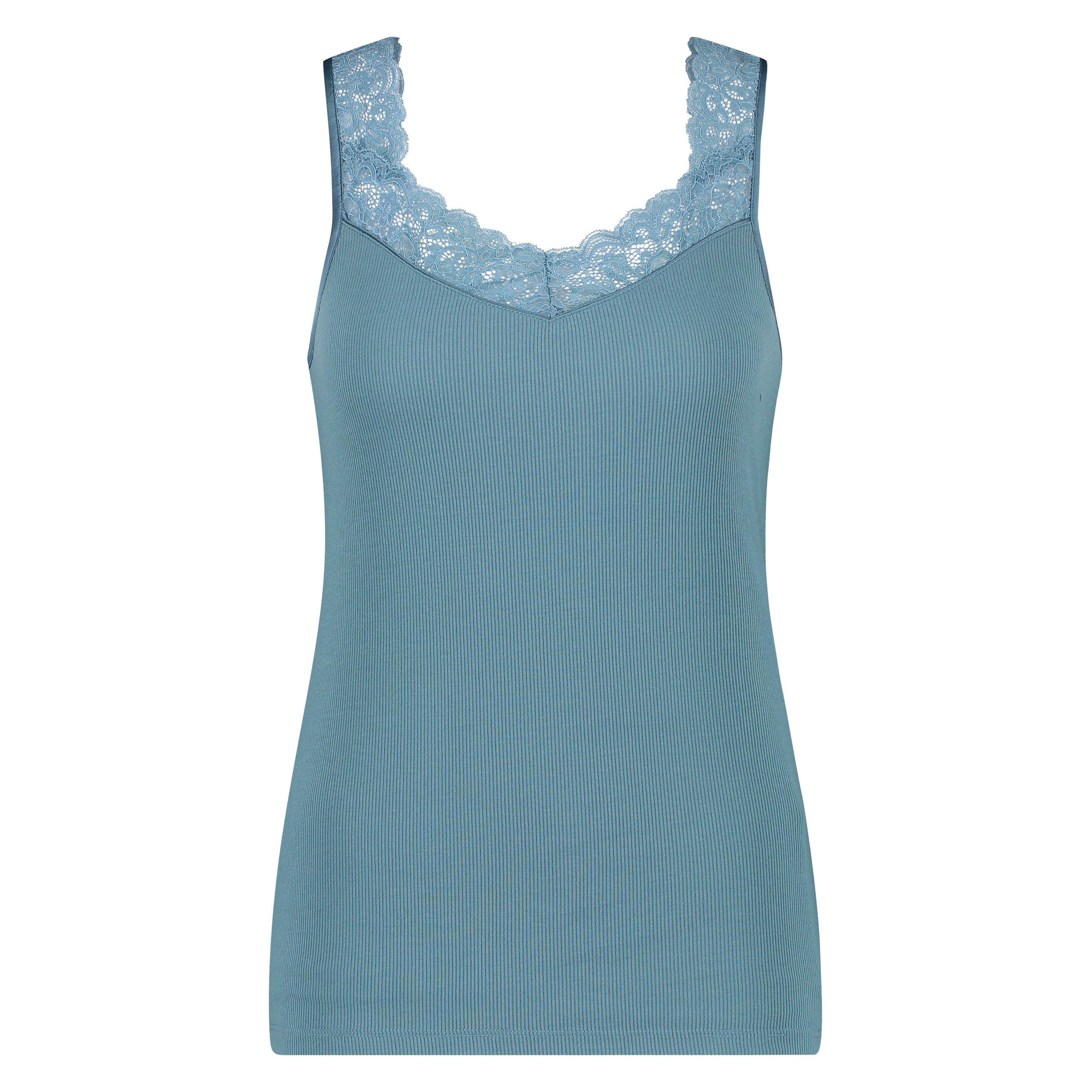 Singlet Rib Lace, Gr&oslash;n, main