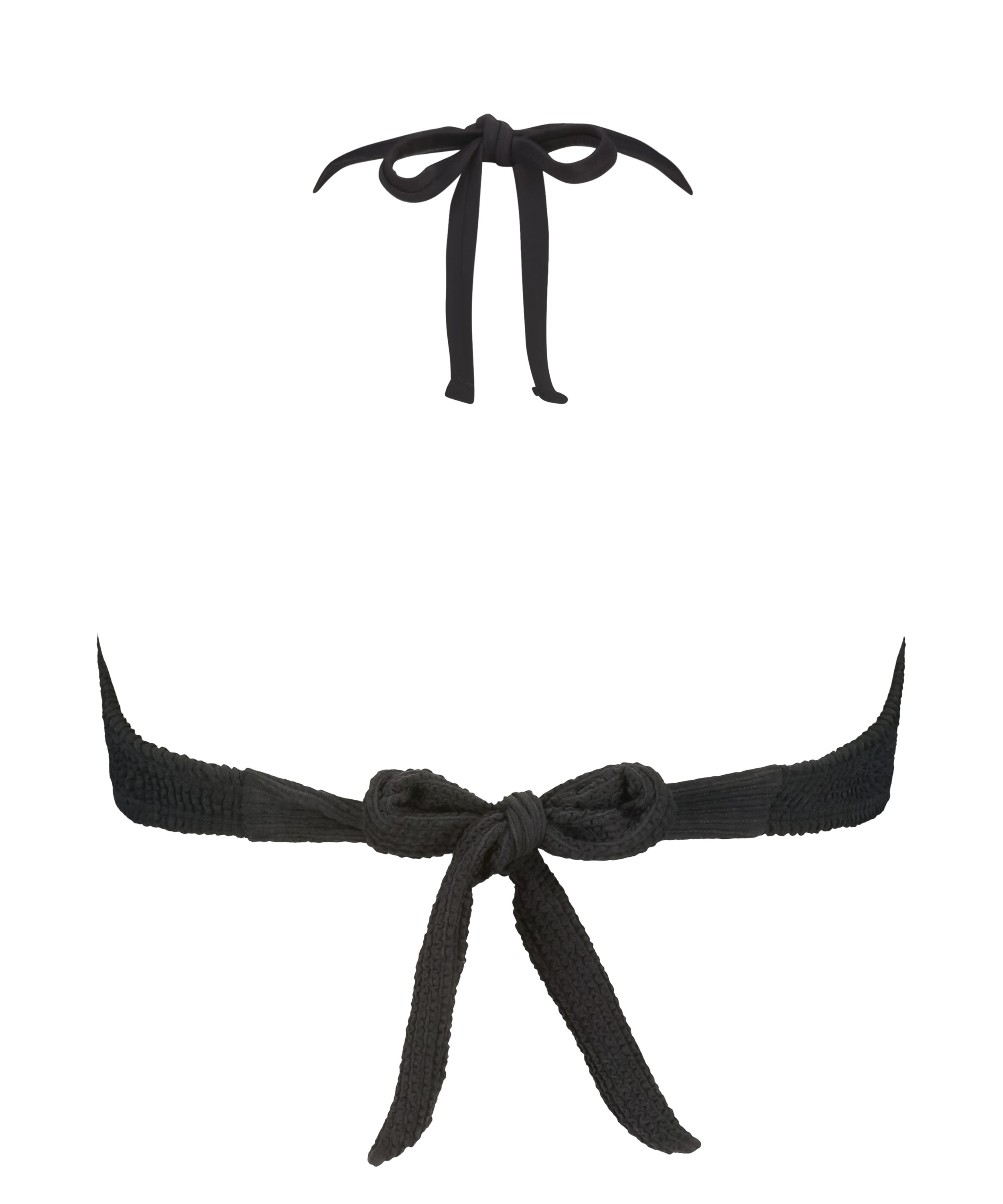 Bandeau bikinitop Crinkle, Sort, main