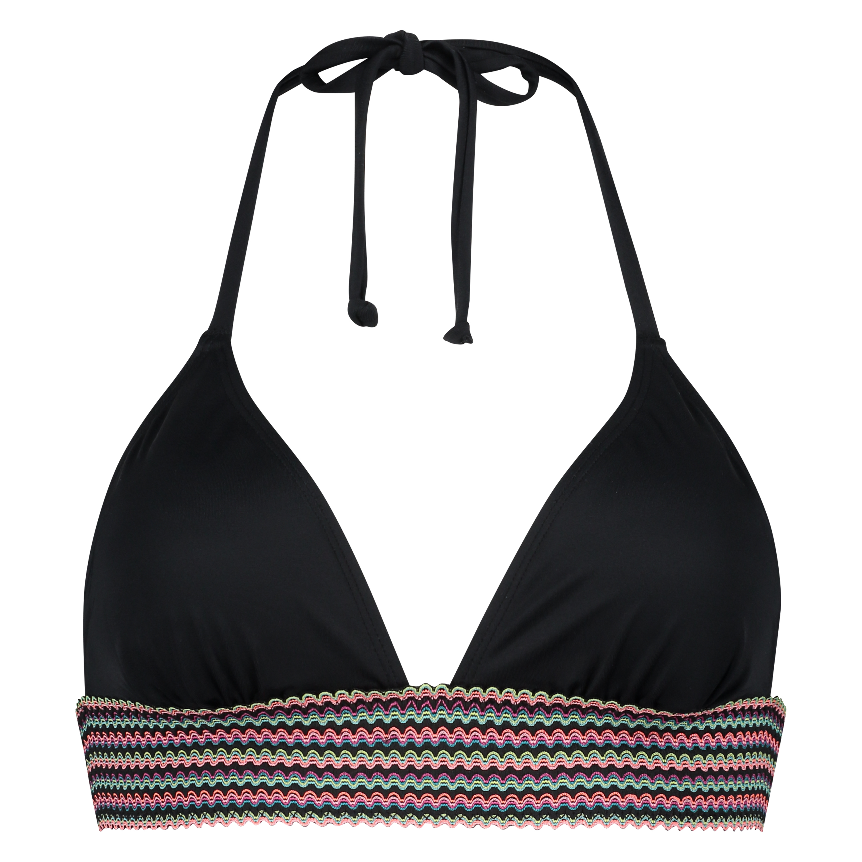 Paradise halter-bikinitop, Sort, main