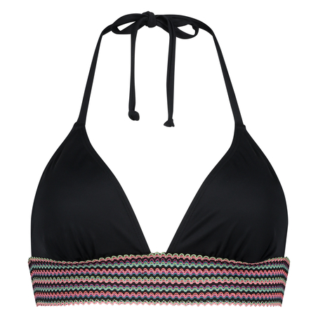Paradise halter-bikinitop, Sort